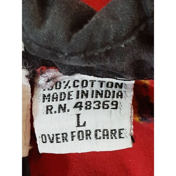 Adobe Rose Vintage 90s Womens Blouse Button Up Shirt Red Western Cowboys L - Picture 5 of 10